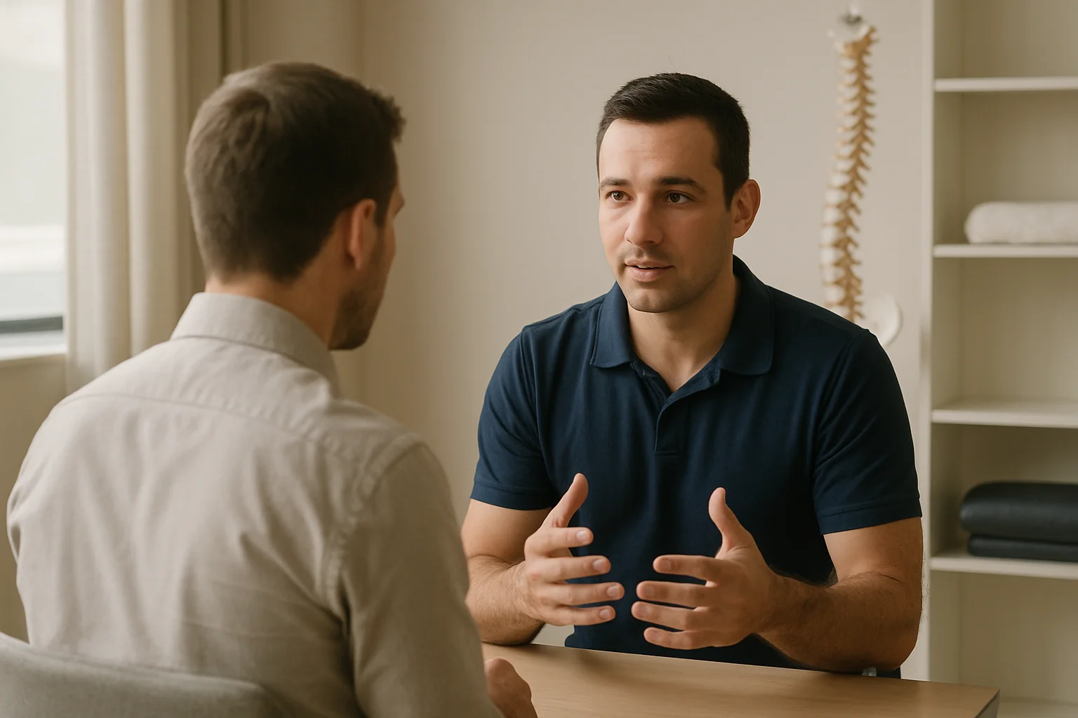 Chiropractor consultation at Quality Life Chiropractic in Overland Park, KS